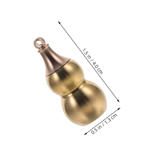 10 Pcs Creative Copper Gourd Pendant Hanging Brass Lucky Ornament - Picture 7 of 12