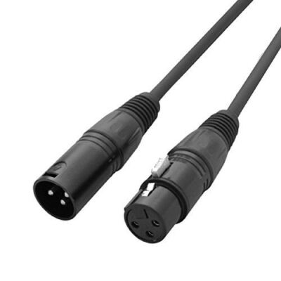 Brandneu ACME 5M Hochwertiges DMX Beleuchtungskabel 5 Meter XLR Schwarz