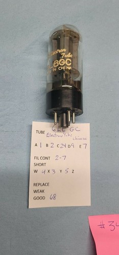 2 (Tubes ) Realistic -6L6 GC /Electron 6L6 GC Vintage Vacuum Tube Tested !!!!! - Picture 6 of 8