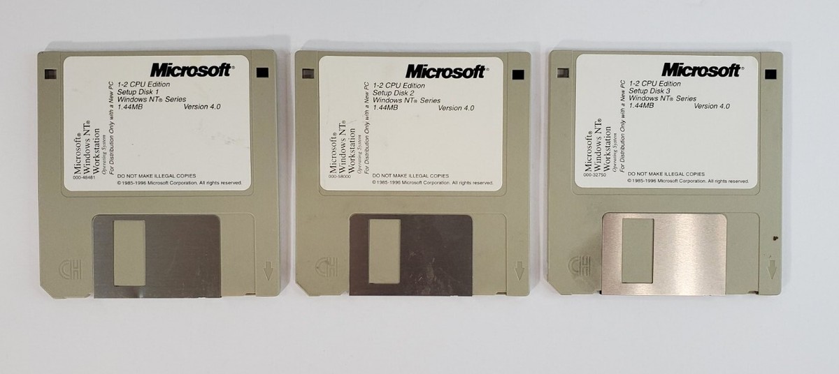 Vintage Microsoft Windows NT Workstation Version 4.0 3.5