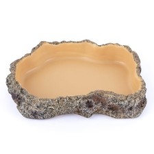 Reptile Food Dish Terrarium Water Bowl Feeding Bowl for Amphibian Pets