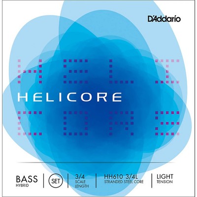 D'Addario Helicore Hybrid Series Double Bass String Set 34 Size Light