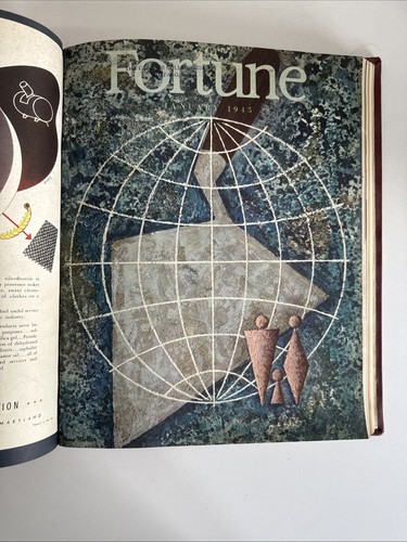 Vtg FORTUNE Magazine January - June 1945 BOUND BOOK 6 Issues Ads Art Vol 31 - Picture 7 of 13