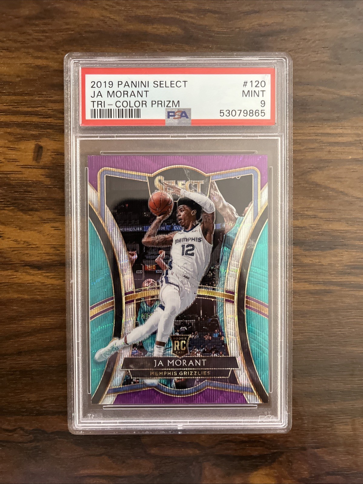 2019-20 Panini Select Ja Morant RC Premier #120 Tri-Color Wave Prizm - PSA 9