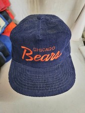 Vtg 90s Chicago Bears Sports Specialties The Cord Corduroy Hat Cap