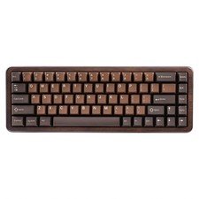 WOOD68 Wireless Mechanical Keyboard,65% Layout Wood Gaming Keyboard, BT/2.4G/...
