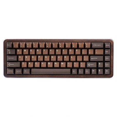 WOOD68 Wireless Mechanical Keyboard,65% Layout Wood Gaming Keyboard, BT/2.4G/...