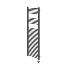Flomasta Electric Towel Radiator Flat Black Programmable 1600mm x 500mm 1706BTU