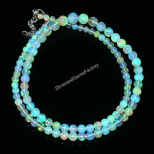 100 Natural Opal Beads, Blue Opal Beads, Round Beads Gift for Sister 6498-335