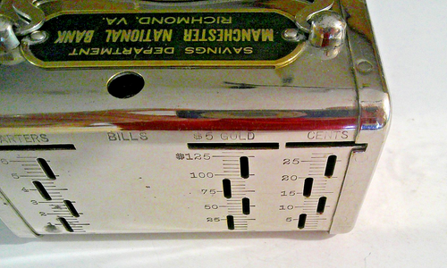 BANKERS SERVICE CORP. $5 GOLD BANK MANCHESTER NAT. BANK RICHMOND, VA. W/ 1 KEY - Picture 5 of 12