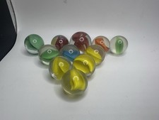 Vintage Cat Eye Swirl Marble Shooters Lot Of 11 - Large 1 Inch