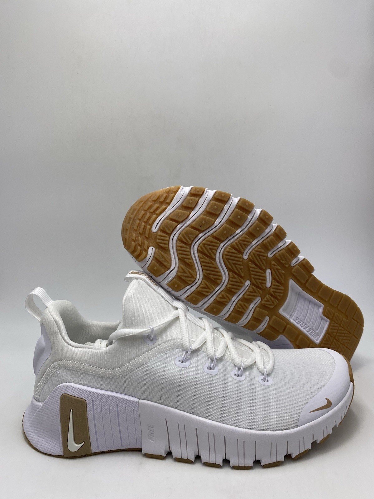 Nike Free Metcon 6 White Hemp Gum Light Brown (FJ7127 105) Men's Size 9