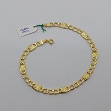 BRACCIALE DA UOMO A MAGLIA GRUMETTA IN ORO GIALLO 18KT 3,45 GRAMMI (8445)