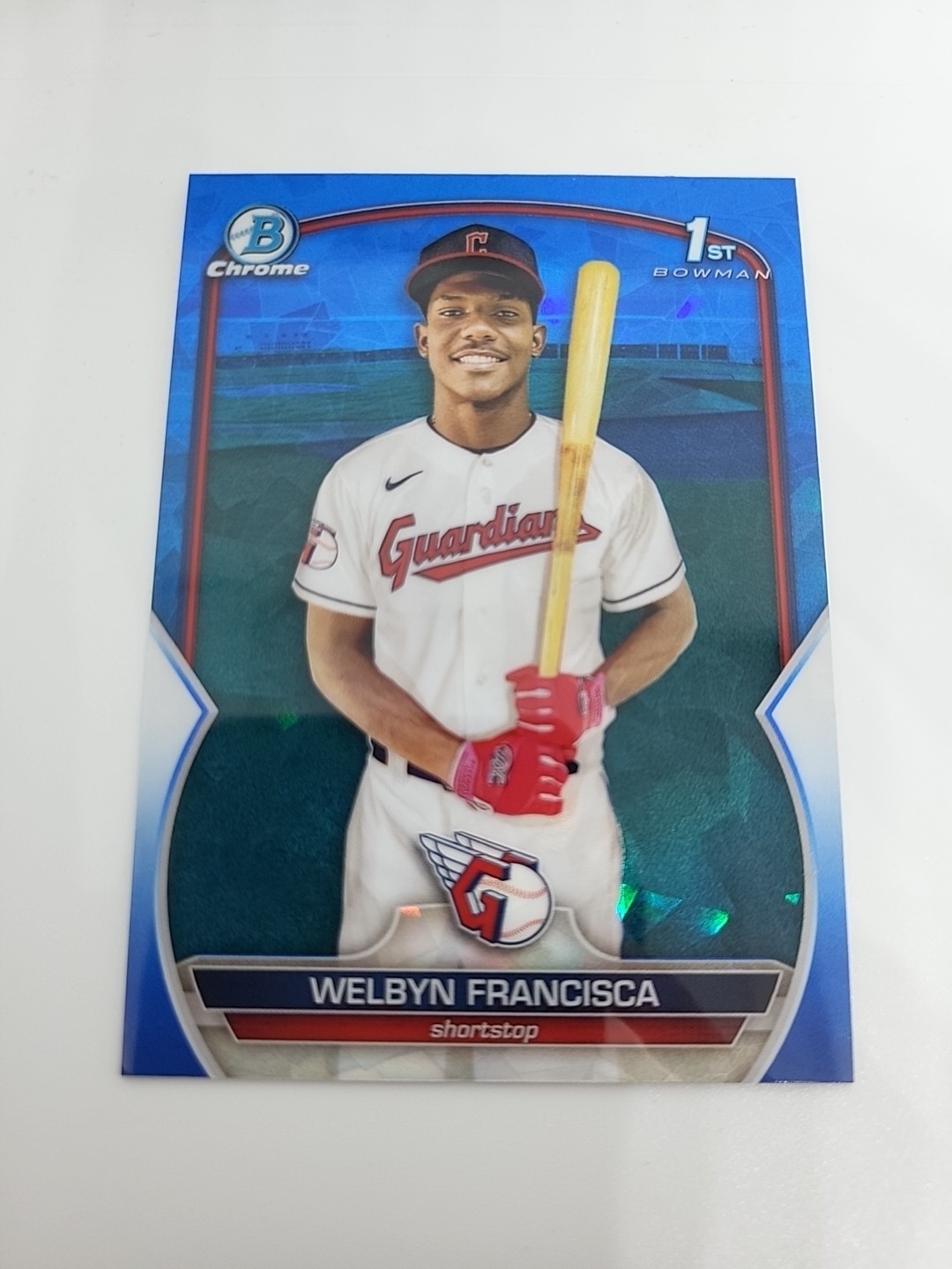 2023 Bowman Chrome Sapphire Welbyn Francisca 1st #BCP-228 Cleveland Guardians