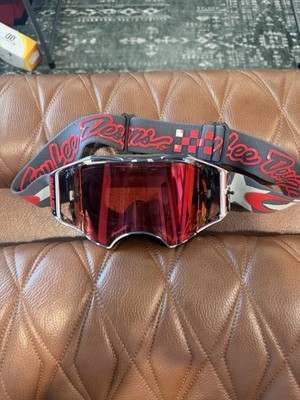 2016 Oakley Airbrake MTB Troy Lee Designs Prizm Goggles Chrome Red Lens Case  