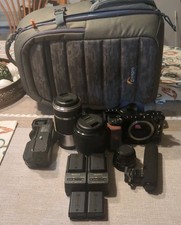 Sony a6000 Camera Kit With 55-210mm, 28-70mm, 35mm 5 Batteries, Case + Bundle