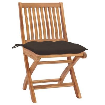 vidaxL 2/4/6/8x Solid Wood Teak Patio Chairs Multi Colors with/without Armrest v
