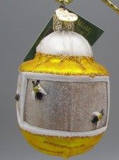 OLD WORLD CHRISTMAS OWC 2019 BEEKEEPER'S HOOD Glass Ornament 36227