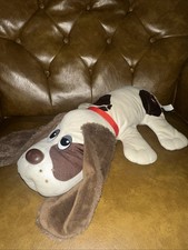 Hasbro 2022 Large Pound Puppy White With Brown Spots Collar And Tag Pre-Owned A