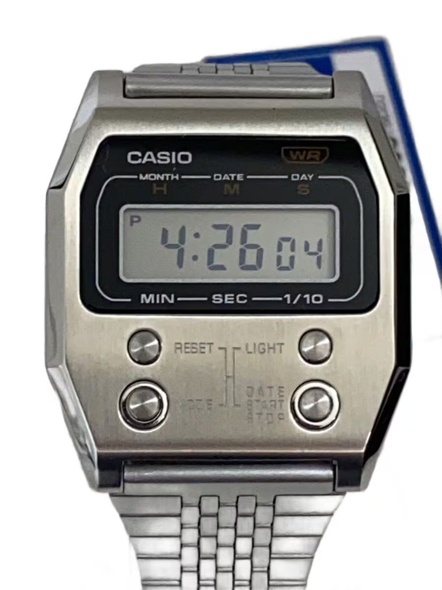 [A3S] Casio Vintage Digital Stainless Steel Silver Tone Quartz Watch [x5v]