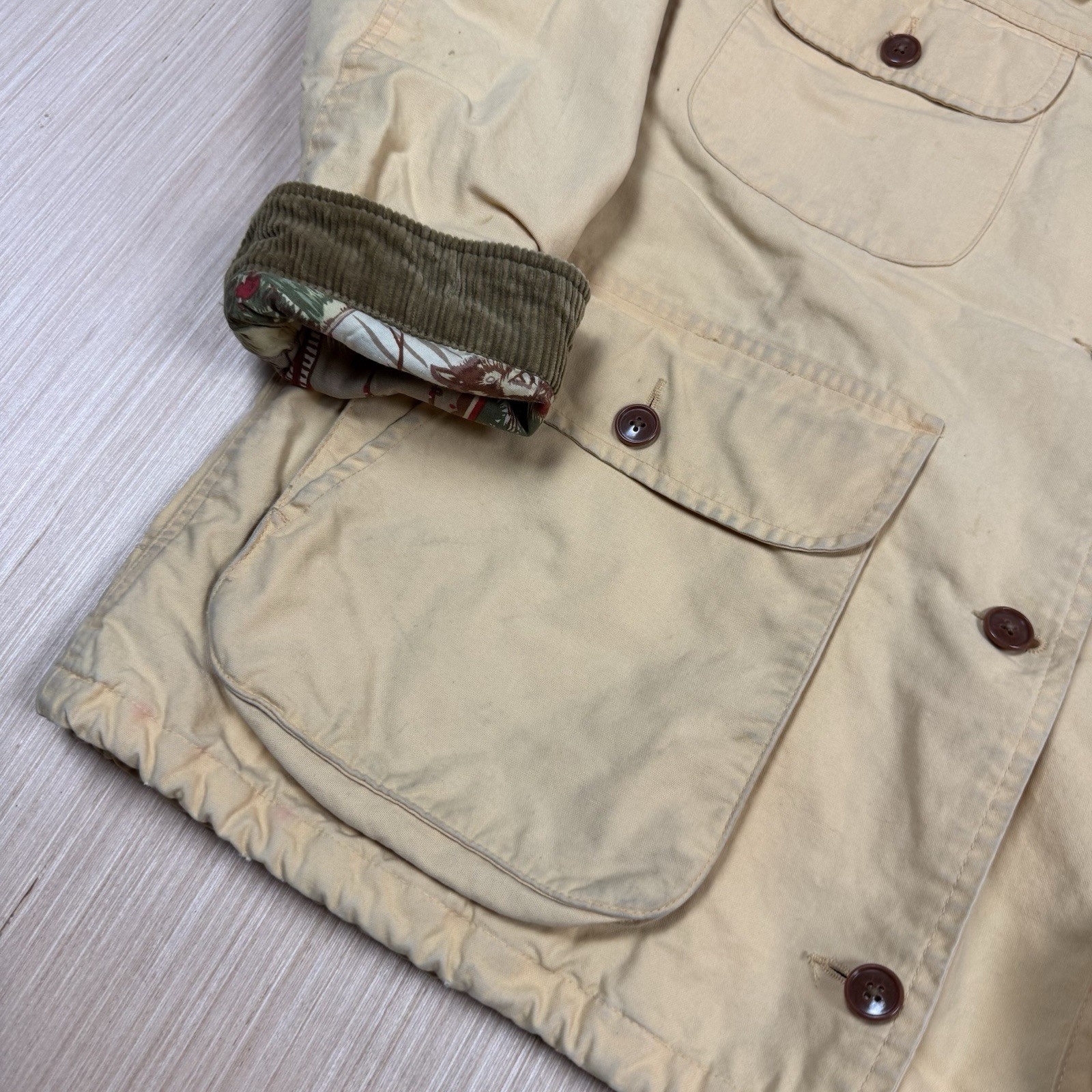 Vintage 90s Calvin Klein Barn Coat Chore Jacket Large Women’s Corduroy Collar