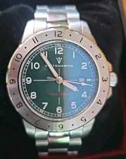 Sottomarino Fuso Orario ST-7001-33 Quadrante verde 42 mm, Stls. Bracciale Stl. Nuovo