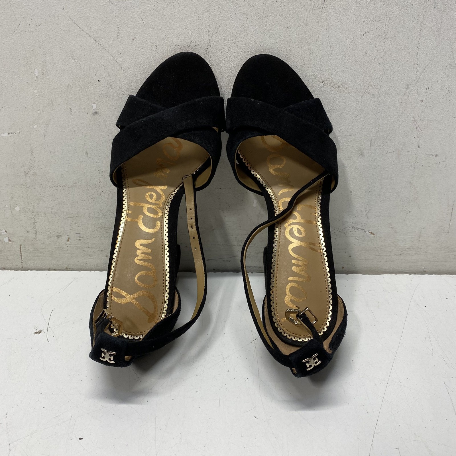 Sam Edelman Black Solid Strappy Block Sandal Heel… - image 5