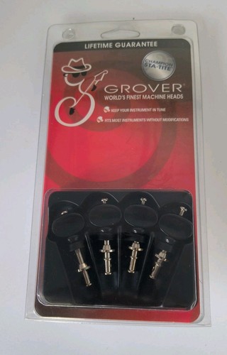 Grover Champion Sta-Tite Black Ukulele Uke Tuners/Machines/Tuning Pegs NEW! - Afbeelding 6 van 6
