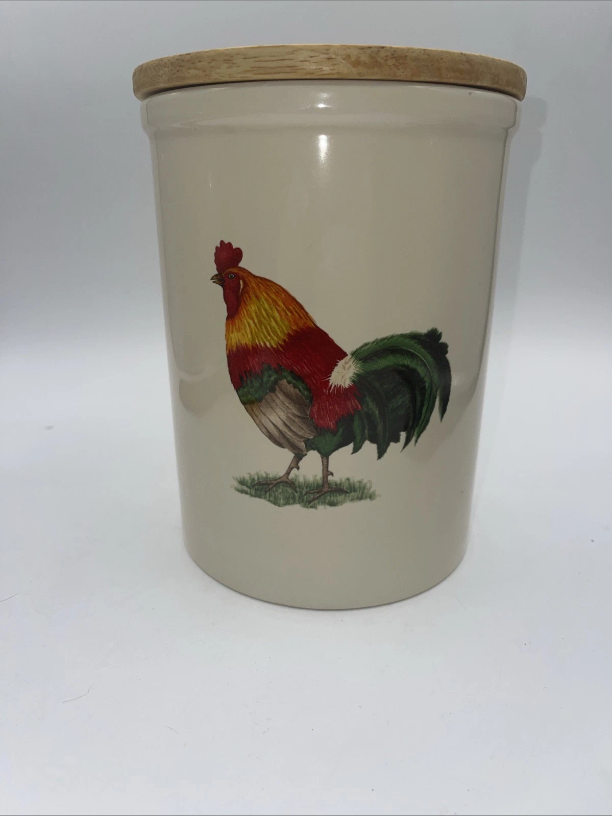 Pimpernel Storage Jar Canister Ceramic Rooster Print Wooden Lid Farmhouse 7.5”
Opens in a new window