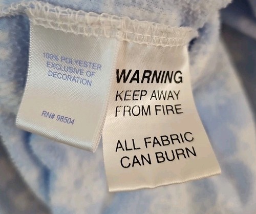 Lanz of Salzburg Nightgown Womens Large Blue Snowflake Flannel Winter Granny EUC - Picture 7 of 9