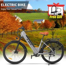 26" E-Bike 750W 36V 28Mph Fat Tire Electric Folding Bike City Bicycle Grey US