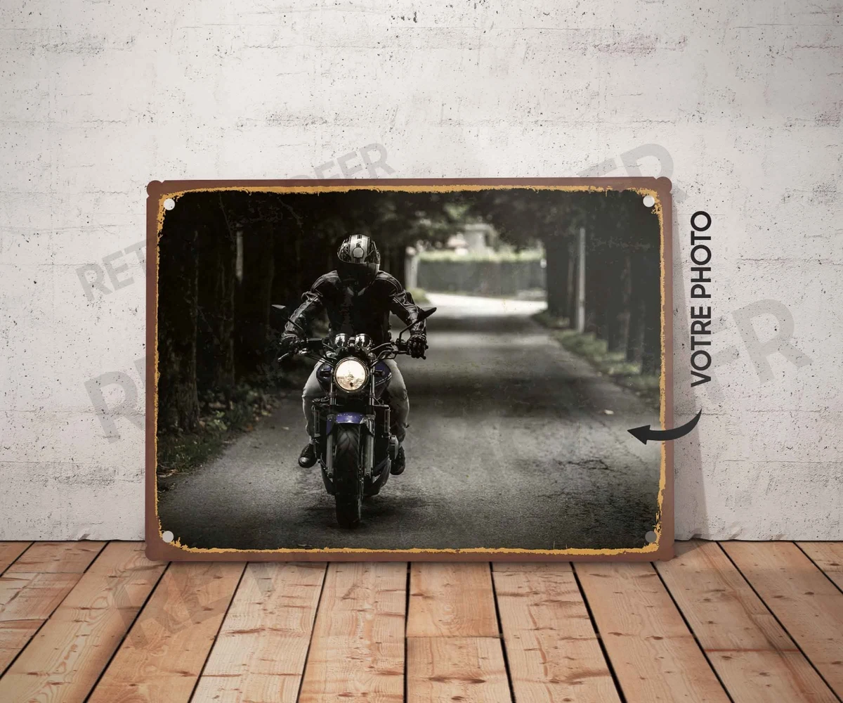Plaque Métal Gilera Aluminium - Décoration Garage Moto - Panneau Enseigne
