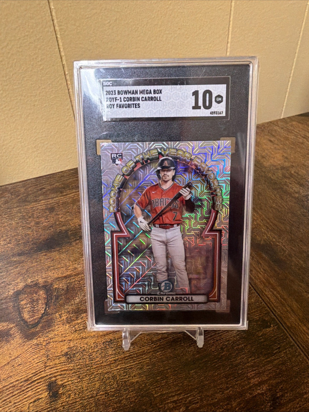 Corbin Carroll 2023 Bowman Mega Box ROYF-1 ROY Favorites SGC 10 RC Diamondbacks