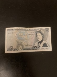 Bank Of England £5 Pound Banknote Prefix DU23745981 (14)