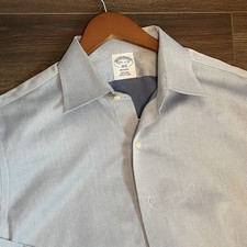 BROOKS BROTHERS Mens 15.5 1818 REGENT Oxford Non Iron All Cotton Dress Shirt