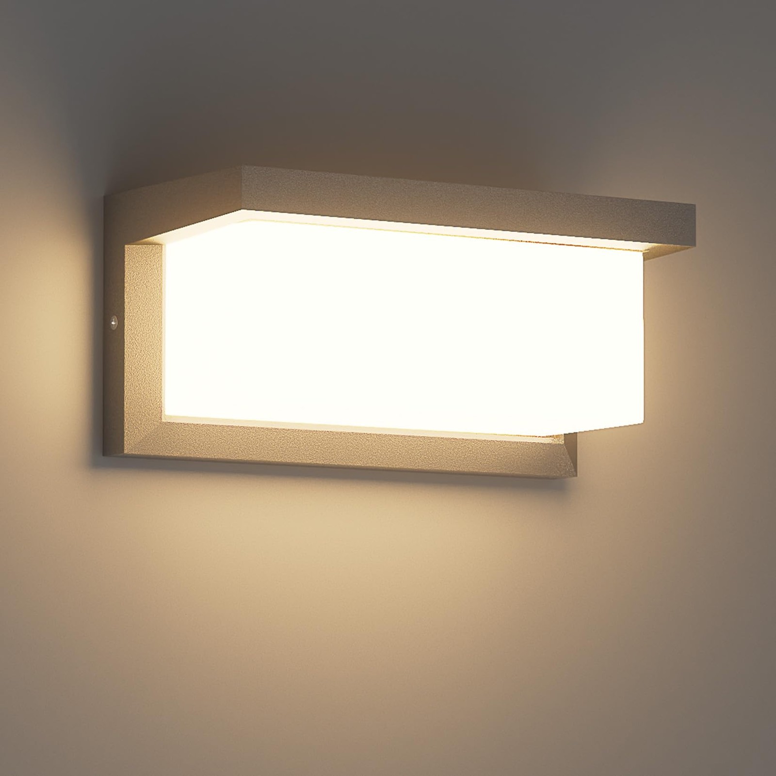 Applique murale extérieure LED 24W blanche étanche IP65 pour éclairage de terrasse et jardin