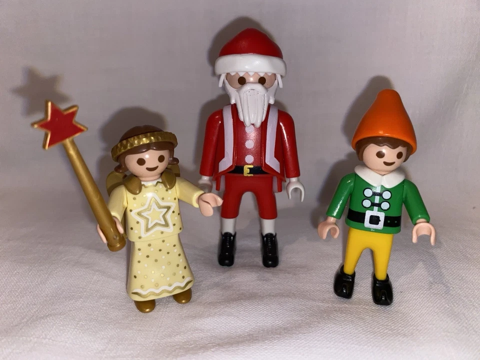 Playmobil Père Noël Lutin Et Ange Christmas - Photo 1/1