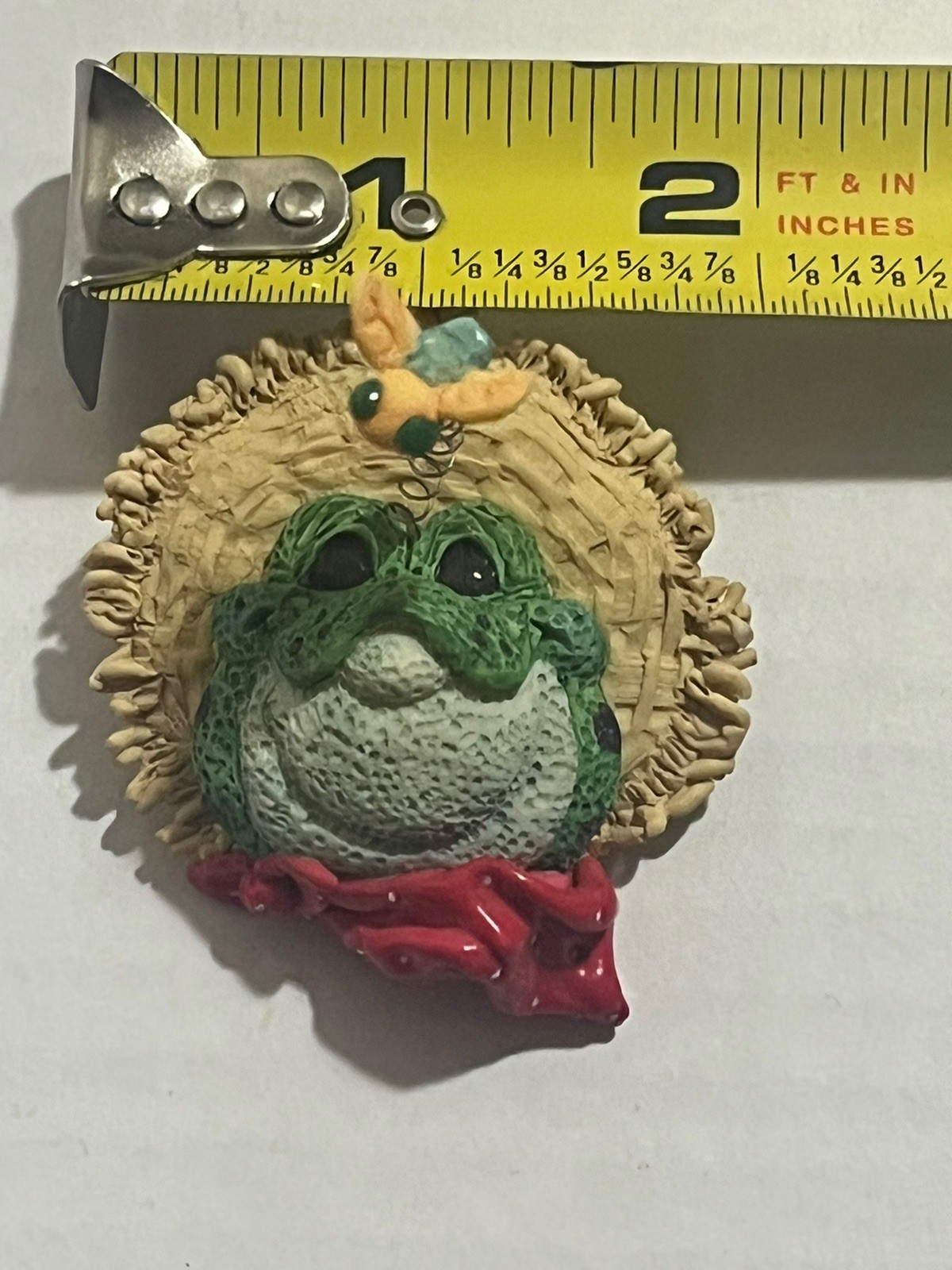 Vintage Enesco Farmer Frog Pin Lot Of 2 Kathy Wise 1997 90s