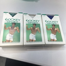 Vintage NOS Jockey Boxer Briefs Sport Seamless Waistband Large Lot Of 3 New