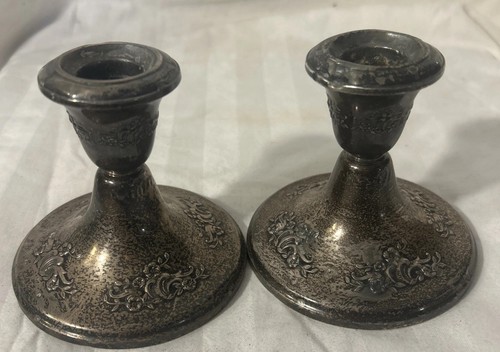 Vintage Gorham Sterling Silver 1 Pair Candlesticks #889 Weighted