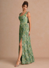 Azazie Atelier - Aurore Green Floral Maxi Dress - Free Shipping