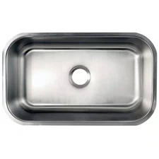 Loft Brushed Stainless Steel 30 In. Single Bowl Undermount Kitchen Sink