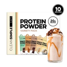Clean Simple Eats Protein Powder Sticks - Variety Pack - Whey Protein Isolate 