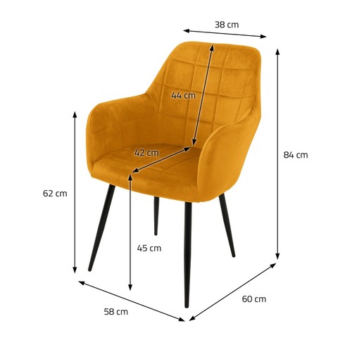 B-Ware 2er Set Stühle Esszimmerstühle Wohnzimmer Polsterstuhl Küchenstuhl Samt - Bild 6 von 7