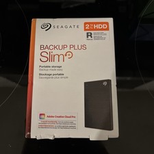 Seagate 2TB Backup Plus Slim Portable External Hard Drive USB 3.0, Black, STHN20
