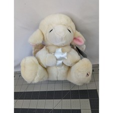 Russ Lovable Lambie Lamb Sheep Plush Cream Angel 8 Inch Not Working Stuffed Toy