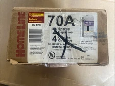 Breaker Box Panel 70 Amp 2-Space 4-Circuit Indoor Main Lug Load Center Bolt On