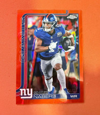 2025 Topps Chrome Malik Nabers Orange Lava Refractor # /25 Giants