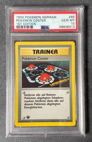 Pokemon Pokemon Center 1st PSA 10 Base Set 1st Edition 85/102 Rare