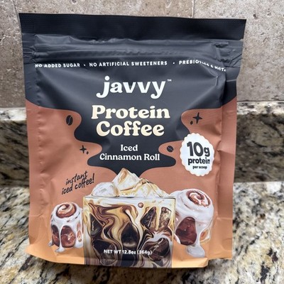 Javvy Protein Coffee Iced Cinnamon Roll 12.8oz 20 Servings EXP 12/27 New Sealed
